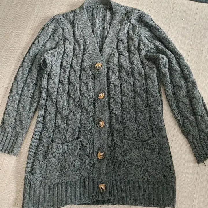 [BUNJANG] Long Winter Knit Cardigan (Size 66) / 겨울 롱 스웨터 니트 가디건 66 (초겨울용)
