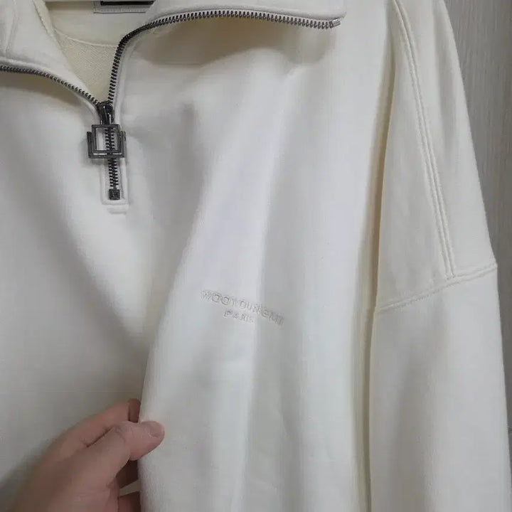 [BUNJANG] Wooyoungmi Half-Zip Sweatshirt Ivory / 우영미 하프집업  46 아이보리