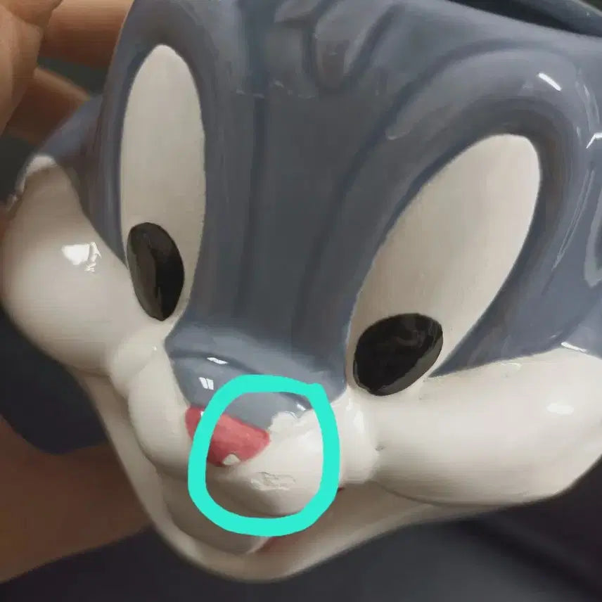 [BUNJANG] Vintage Disney Looney Tunes Bugs Bunny Mug Porcelain / 빈티지 디즈니 루니툰 벅스버니 머그컵 도자기잔 소품 희귀템