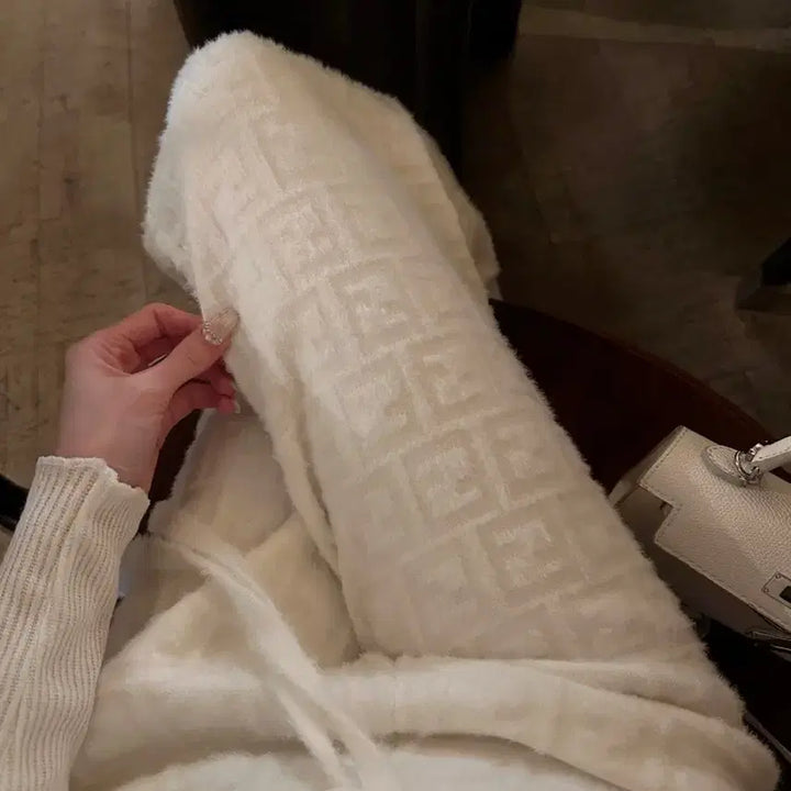 [BUNJANG] Roma Mink Pattern Knit Pants / 로마 밍크 패턴 니트팬츠 에이블리 교신