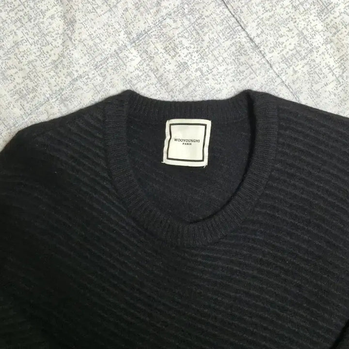 [BUNJANG] Wooyoungmi Golf Luxury Crew Neck Sweater (Black/Gray, 52) / (득템 찬스) 우영미 골프 럭셔리 크루넥 스웨터 52