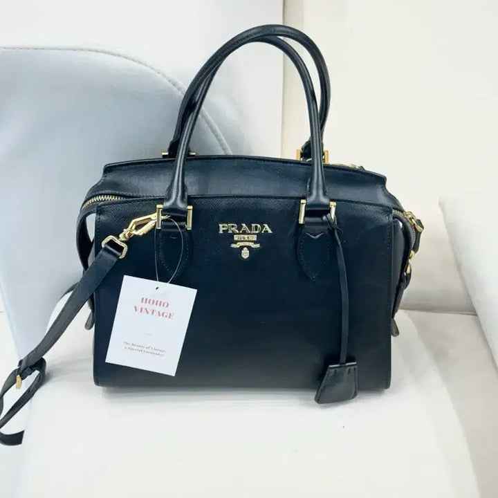 [BUNJANG] Prada Saffiano Leather Two-Way Bag / 프라다 사피아노 레더 투웨이백 (정품)