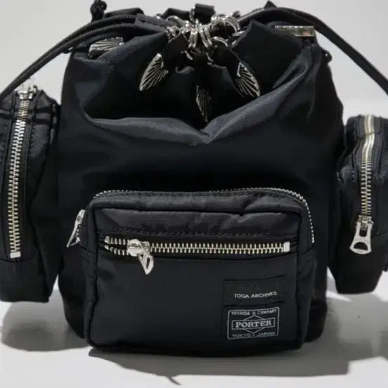 [BUNJANG] Porter x Toga String Bag - Black / 포터 x 토가 스트링백 블랙
