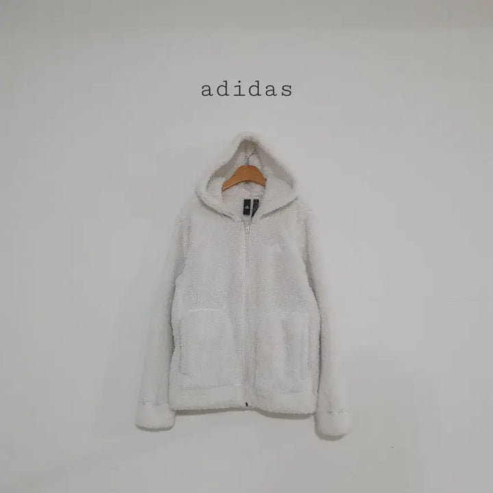 [BUNJANG] Adidas Fleece Hooded Zip-up Jacket Ivory / 세일)No.26020506 아디다스 후리스 후드집업 아이보리