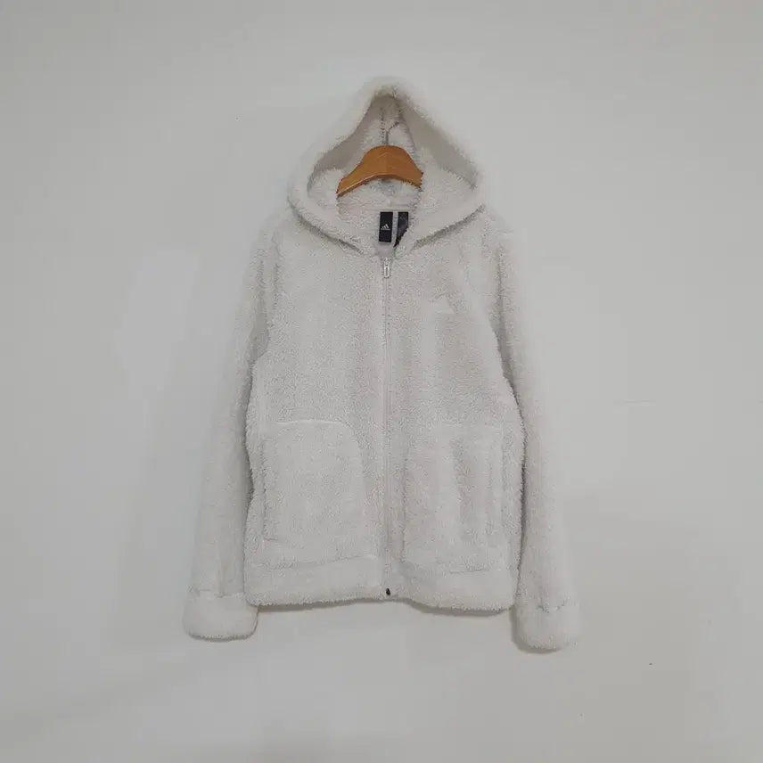 [BUNJANG] Adidas Fleece Hooded Zip-up Jacket Ivory / 세일)No.26020506 아디다스 후리스 후드집업 아이보리