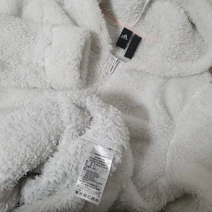 [BUNJANG] Adidas Fleece Hooded Zip-up Jacket Ivory / 세일)No.26020506 아디다스 후리스 후드집업 아이보리
