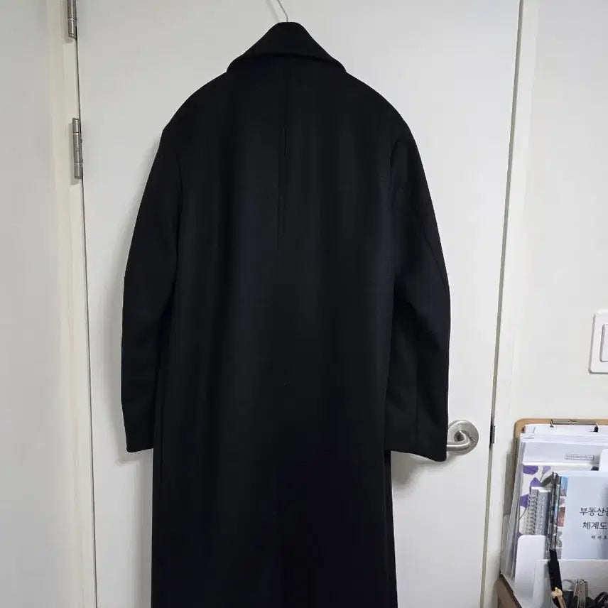 [BUNJANG] Mama Gari Cashmere Black Double Coat / 마마가리 캐시미어 블랙 더블 코트 46(95)