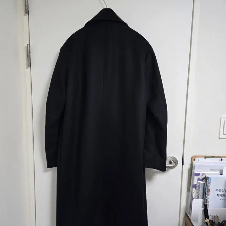 [BUNJANG] Mama Gari Cashmere Black Double Coat / 마마가리 캐시미어 블랙 더블 코트 46(95)