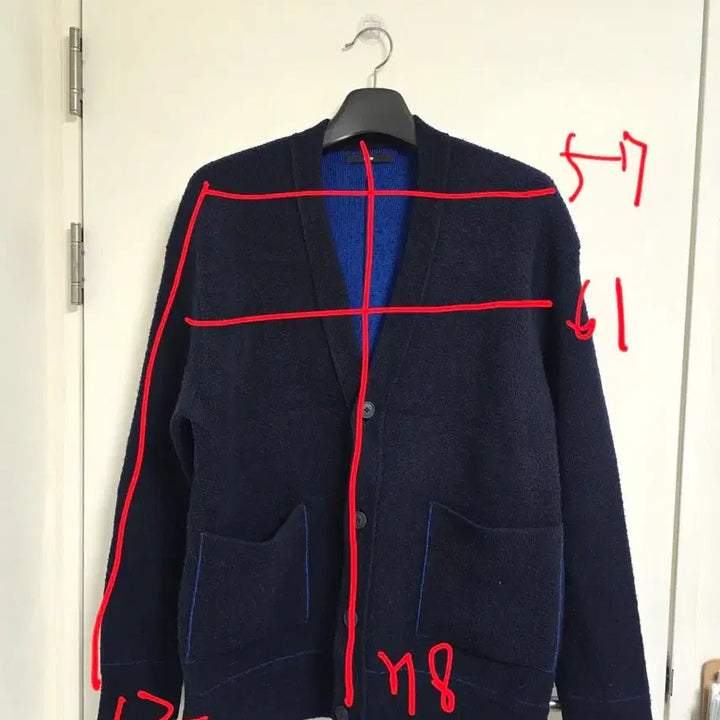 [BUNJANG] SYSTEM Men's Navy Cardigan / SYSTEM 남성 가디건 네이비 100