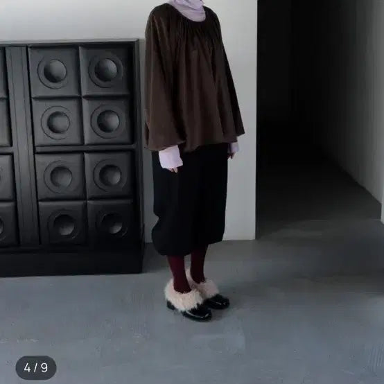 [BUNJANG] err Velvet Puff Blouse / err 벨벳 퍼프 블라우스