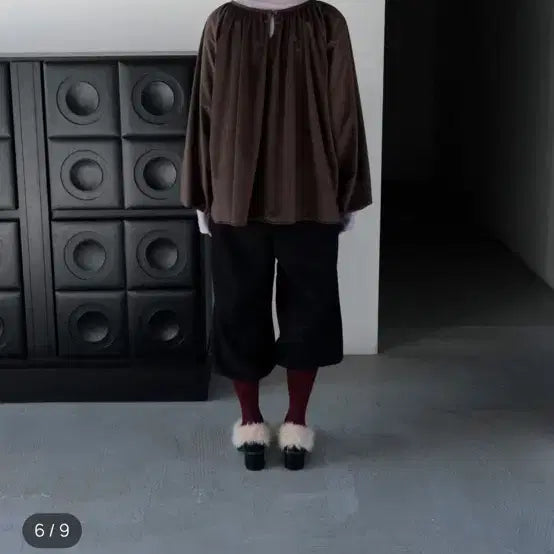 [BUNJANG] err Velvet Puff Blouse / err 벨벳 퍼프 블라우스