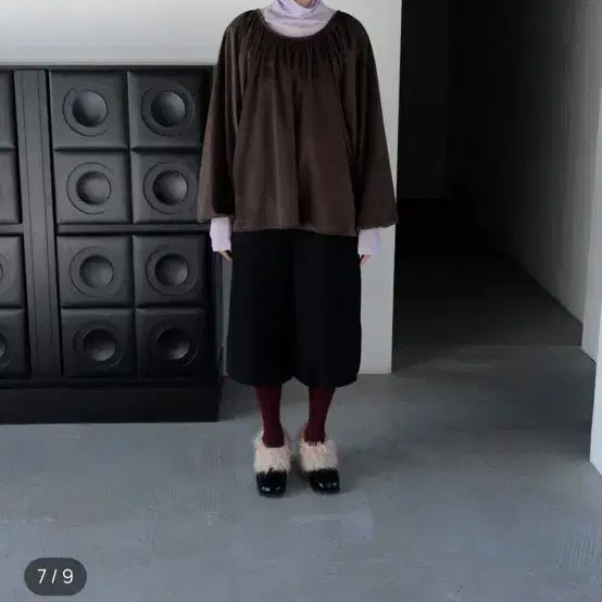 [BUNJANG] err Velvet Puff Blouse / err 벨벳 퍼프 블라우스