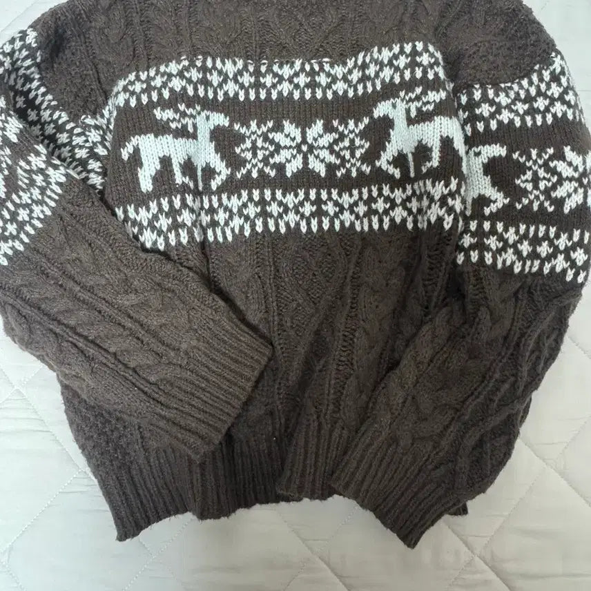 [BUNJANG] Brown Knit Sweater / 브라운 니트 교신 가능