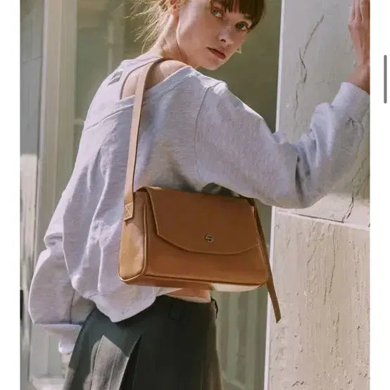 [BUNJANG] Semi-code Capture Bag Mini Crinkle Crossbody Bag / 새것/ 세미코드 캡쳐백 미니 크링클 다크 베이지 크로스백 숄더백