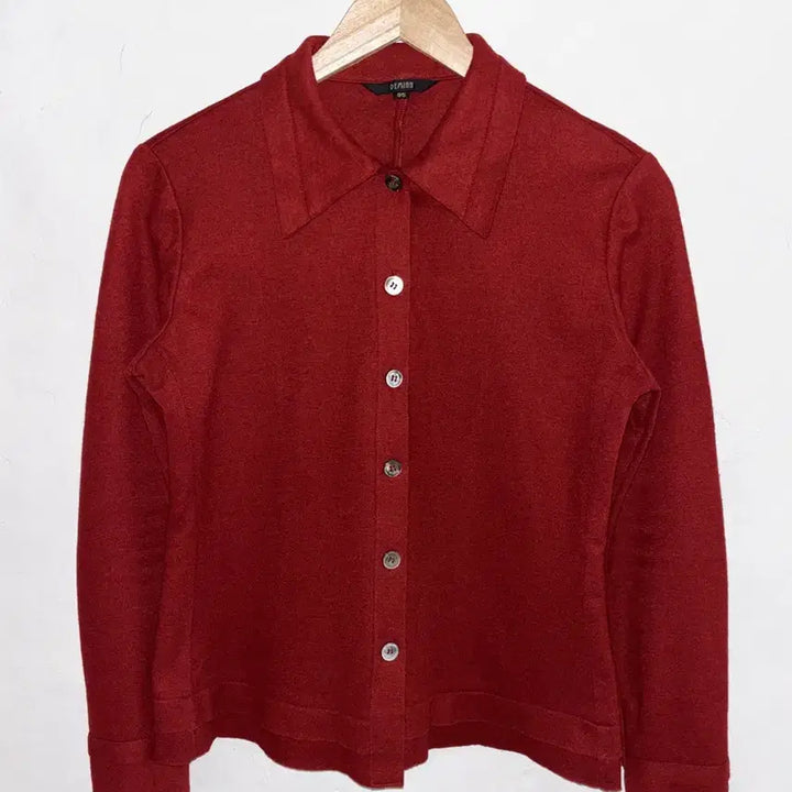 [BUNJANG] DEMIAN Burgundy Wool Blend Shirt Jacket / DEMIAN 버건디 울 블렌드 셔츠 자켓 / Burgundy