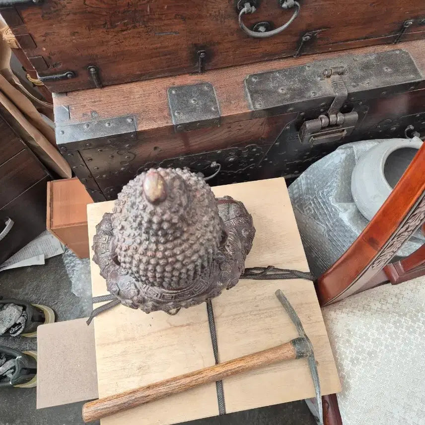 [BUNJANG] Antique Bronze Buddha Statue / 주물 부처님 사이즈크고좋음1개단가