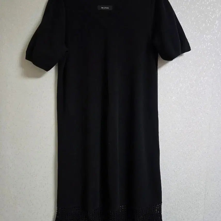 [BUNJANG] MINE Black Knit Dress / MINE 마인 블랙 니트 원피스