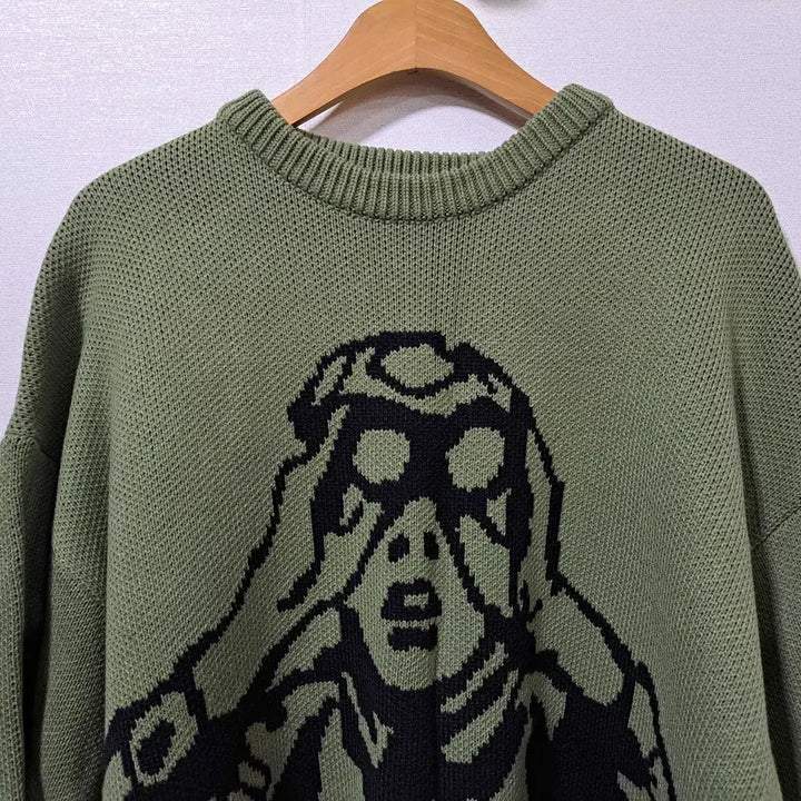 [BUNJANG] Critic Scout Boy Oversized Knit (XL) / 무신사 크리틱 스카웃보이 남성 오버핏 니트 XL (c자34)