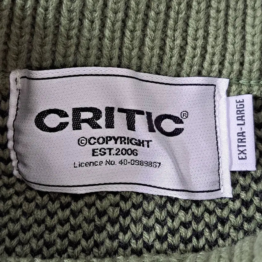 [BUNJANG] Critic Scout Boy Oversized Knit (XL) / 무신사 크리틱 스카웃보이 남성 오버핏 니트 XL (c자34)