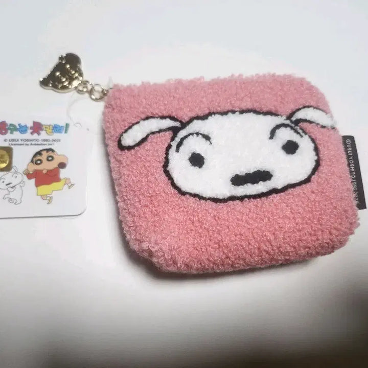 [BUNJANG] Crayon Shin-chan White Dog Coin Purse / 짱구 흰둥이 털 동전지갑 핑크색