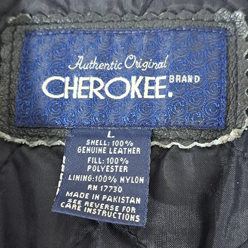 [BUNJANG] Cherokee Leather Jacket (Size L) / cherokee 체로키 남성 가죽 자켓 L (가죽51)