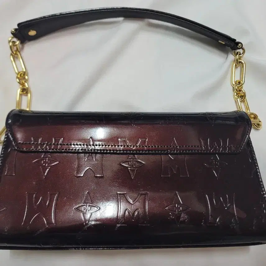 [BUNJANG] Metrocity Enamel Chain Shoulder Bag / 메트로시티 에나멜 체인 숄더백