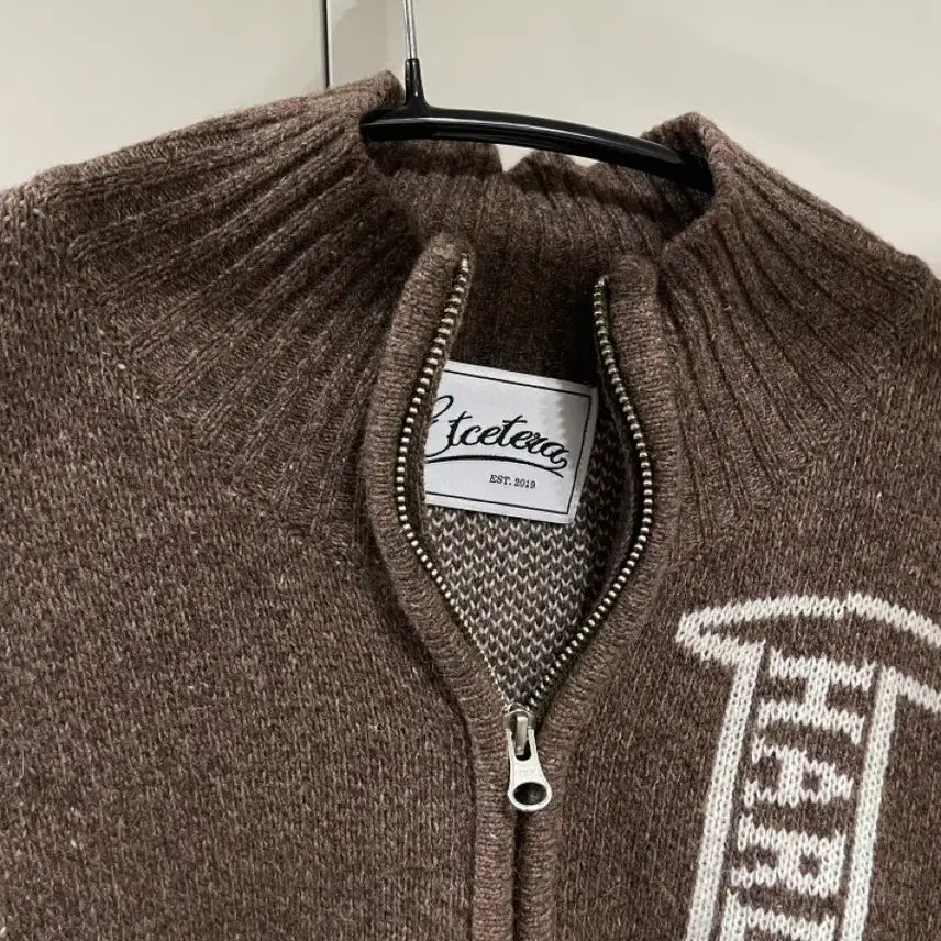 [BUNJANG] ETCE Colin 90 Knit Zip Up Brown / ETCE 콜린 90 니트 집업 브라운