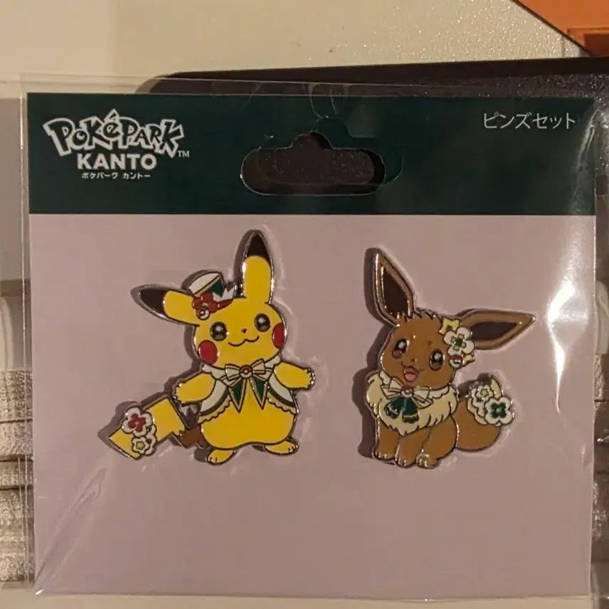 [BUNJANG] Pokepark Kanto Limited Edition Eevee Pikachu Pin Badge / 포케파크 칸토 한정 이브이 피카츄  핀 뱃지 pokepark