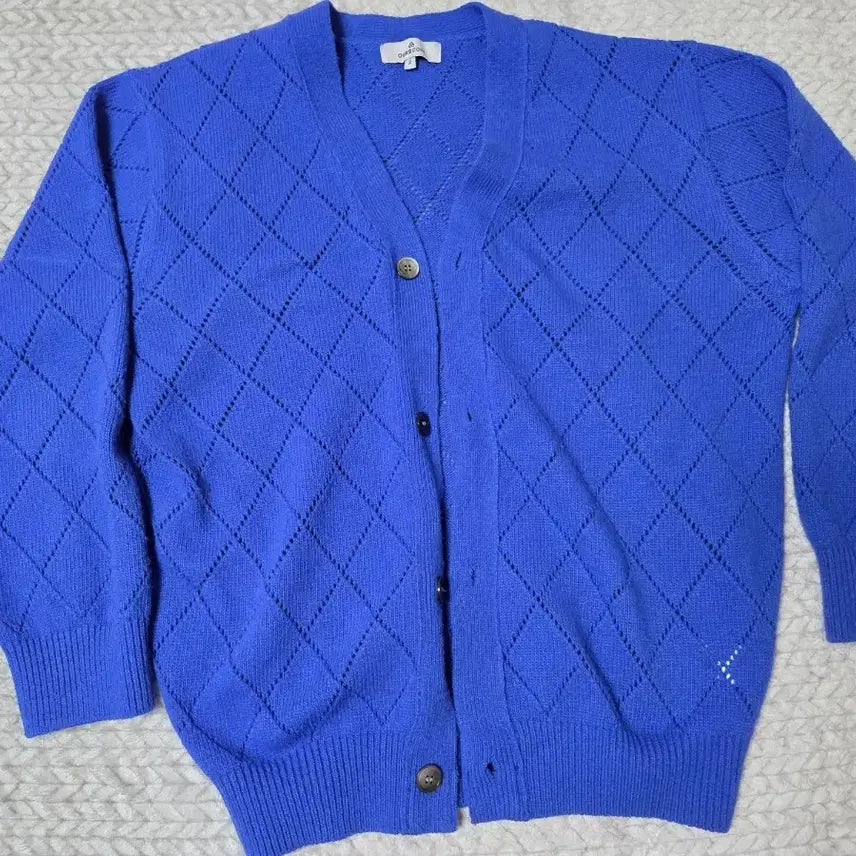 [BUNJANG] Ourscope Fine Wool Cardigan (Blue) Size 2 / 아워스코프 Fine Wool Cardigan (Blue) 2사이즈