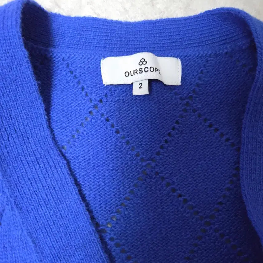 [BUNJANG] Ourscope Fine Wool Cardigan (Blue) Size 2 / 아워스코프 Fine Wool Cardigan (Blue) 2사이즈