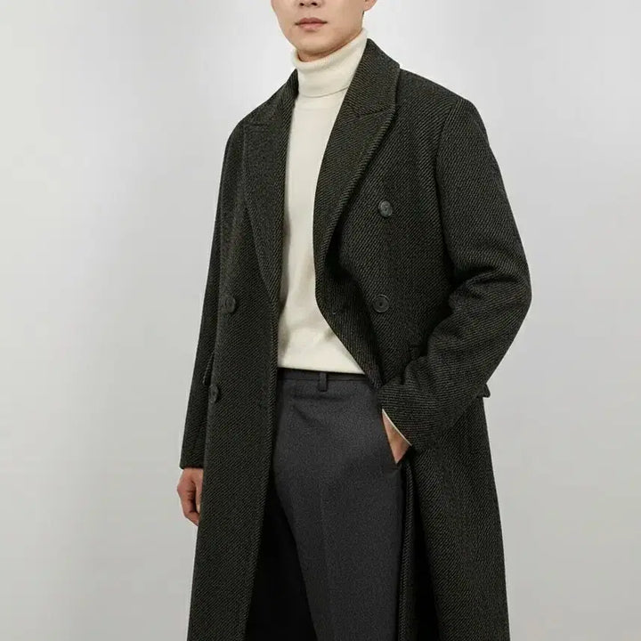 [BUNJANG] Vintage Double-Breasted Long Coat / [Vintage] 클래식 더블 브레스티드 롱 코트