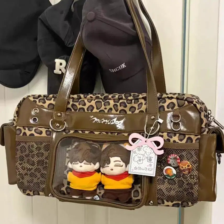 [BUNJANG] Himegyaru Y2k Leopard Print Shoulder Bag / 히메갸루 y2k 호피 숄더백
