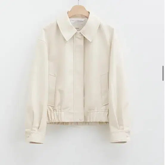 [BUNJANG] Roem Blouson Leather Jacket Cream Beige M / (이사 최종가격)로엠 블루종 레더 자켓 크림베이지 M