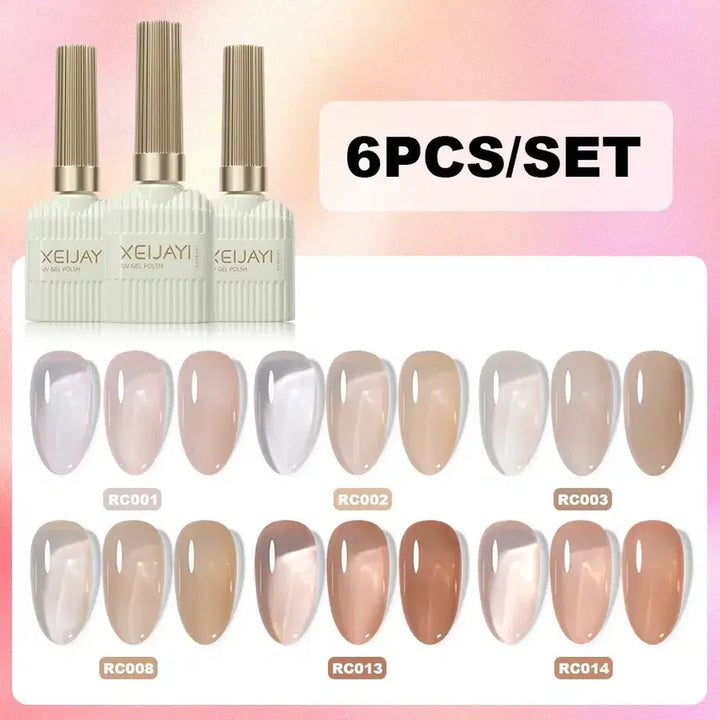 [BUNJANG] Nude Gel Nail Polish Set / 새상품) 누드젤네일 6개세트/ 15ml x 6개