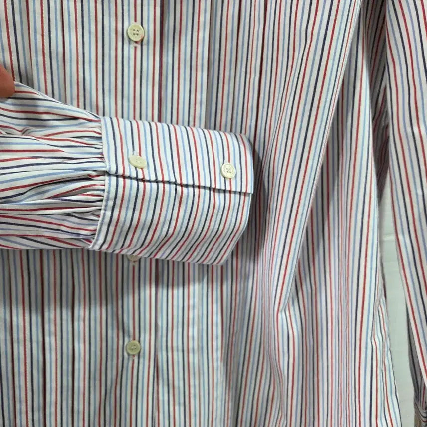 [BUNJANG] Claudie Pierlot Frill Stripe Blouse 38 / 끌로디 Claudie Pierlot 프릴 스트라이프 블라우스 38