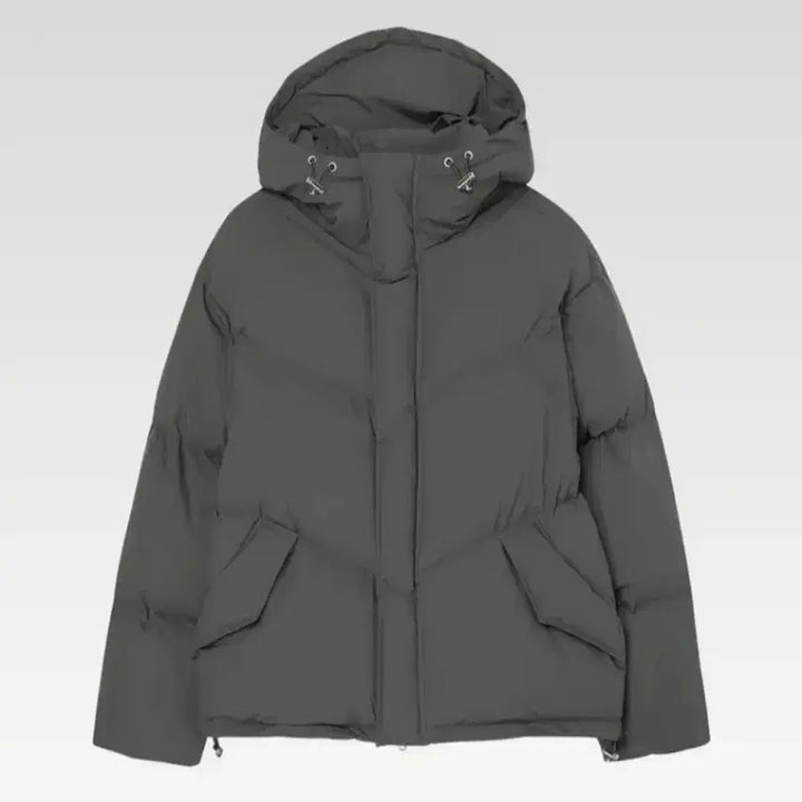 [BUNJANG] Afterpray Shell Hooded Puffer Down Jacket Gray / L) 애프터프레이 쉘 후디 푸퍼다운 그레이