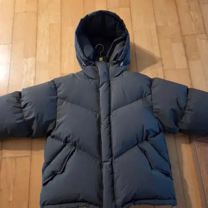 [BUNJANG] Afterpray Shell Hooded Puffer Down Jacket Gray / L) 애프터프레이 쉘 후디 푸퍼다운 그레이