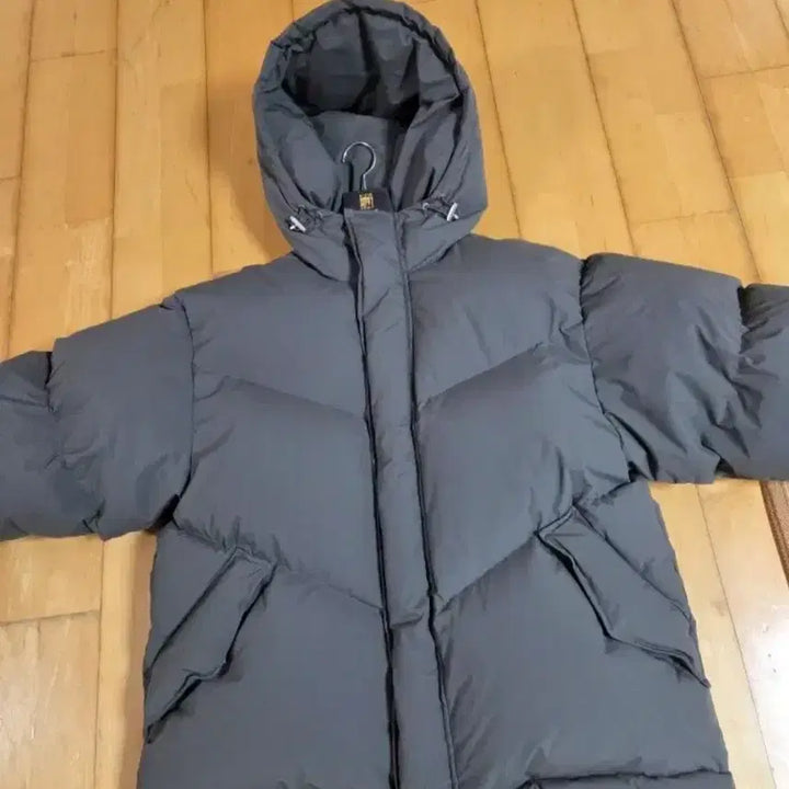[BUNJANG] Afterpray Shell Hooded Puffer Down Jacket Gray / L) 애프터프레이 쉘 후디 푸퍼다운 그레이