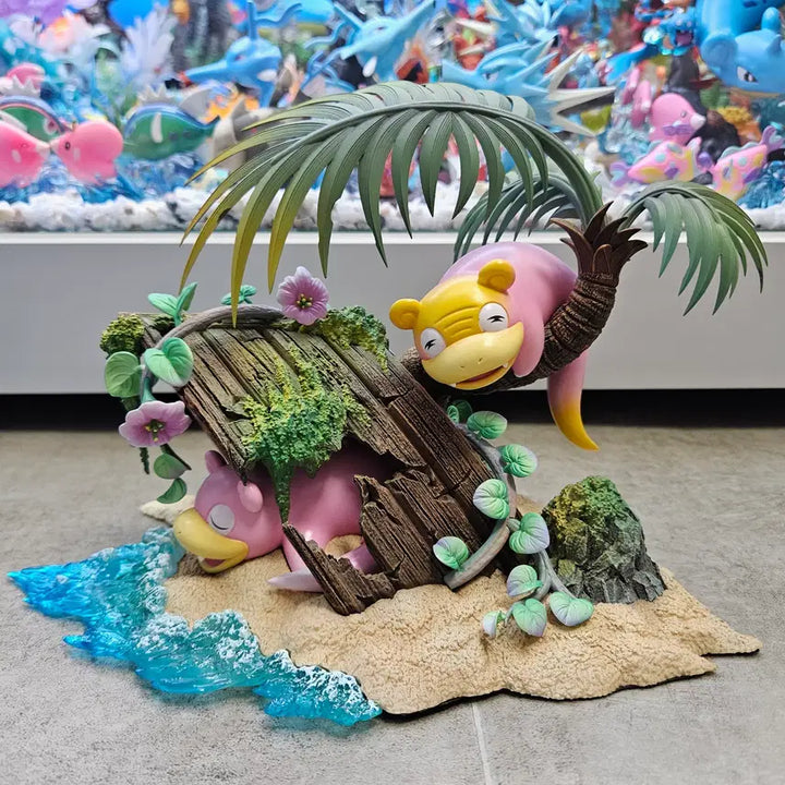 [BUNJANG] Raven Studio Slowpoke Beach Diorama Figure / 포켓몬스터 스케일월드 레진 Raven Studio 야돈 해변 디오라마