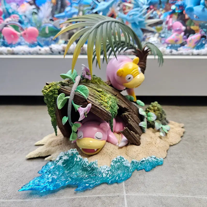 [BUNJANG] Raven Studio Slowpoke Beach Diorama Figure / 포켓몬스터 스케일월드 레진 Raven Studio 야돈 해변 디오라마