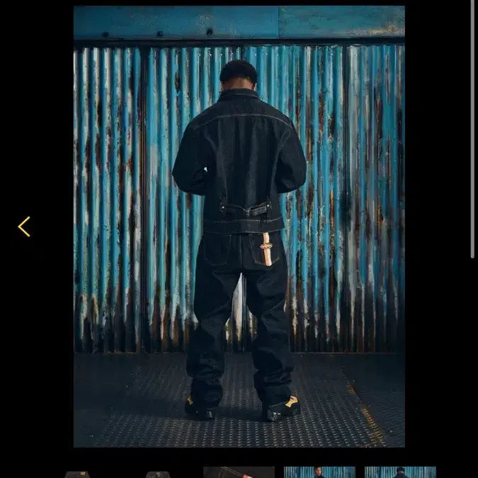 [BUNJANG] Cortez Black Denim Pants / 코르테이즈 흑청 데님팬츠