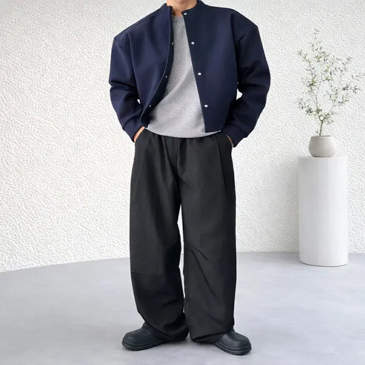 [BUNJANG] Rex Moment Shoulder Crop Cardigan Jacket / 남자 어깡 숄더 크롭 숏기장 가디건 자켓 4컬러