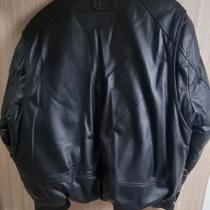 [BUNJANG] Solid Homme Leather Padded Jacket (Size 50) / 솔리드옴므/가죽 레더 패딩/50(105)