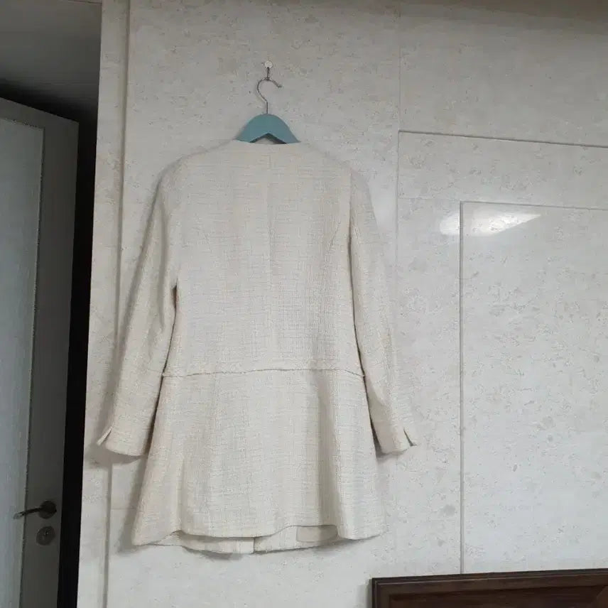 [BUNJANG] Satin Tweed Jacket Ivory / 샤틴 트위드 자켓 여성