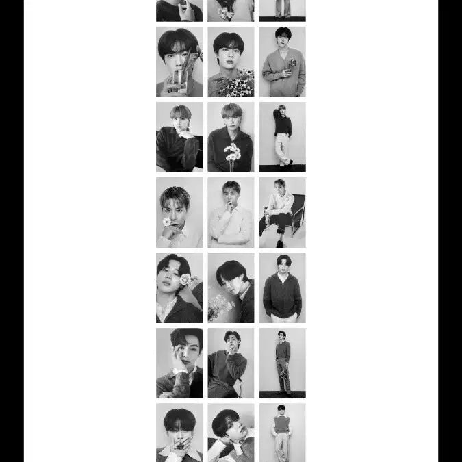 드볼,미개봉) 인화사진 방탄소년단 BTS 모노크롬 monochrome