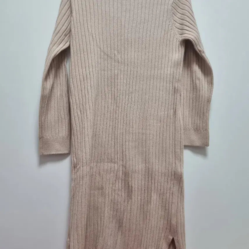 [BUNJANG] GU Jiyu Ribbed Knit Long Dress Beige / GU 지유 골지 니트 롱 원피스 베이지