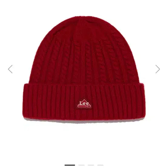 [BUNJANG] Lee Cable Knit Beanie Burgundy / 새상품 Lee 케이블 니트 비니 버건디