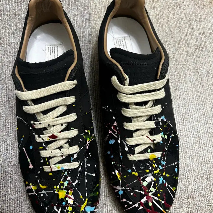 [BUNJANG] Maison Margiela Paint Drop Sneakers Black 41.5 / 메종마르지엘라 페인트 드롭 스니커즈 블랙 41.5