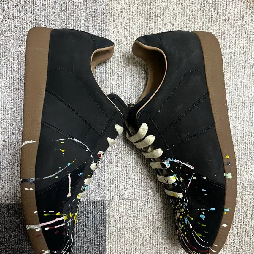 [BUNJANG] Maison Margiela Paint Drop Sneakers Black 41.5 / 메종마르지엘라 페인트 드롭 스니커즈 블랙 41.5