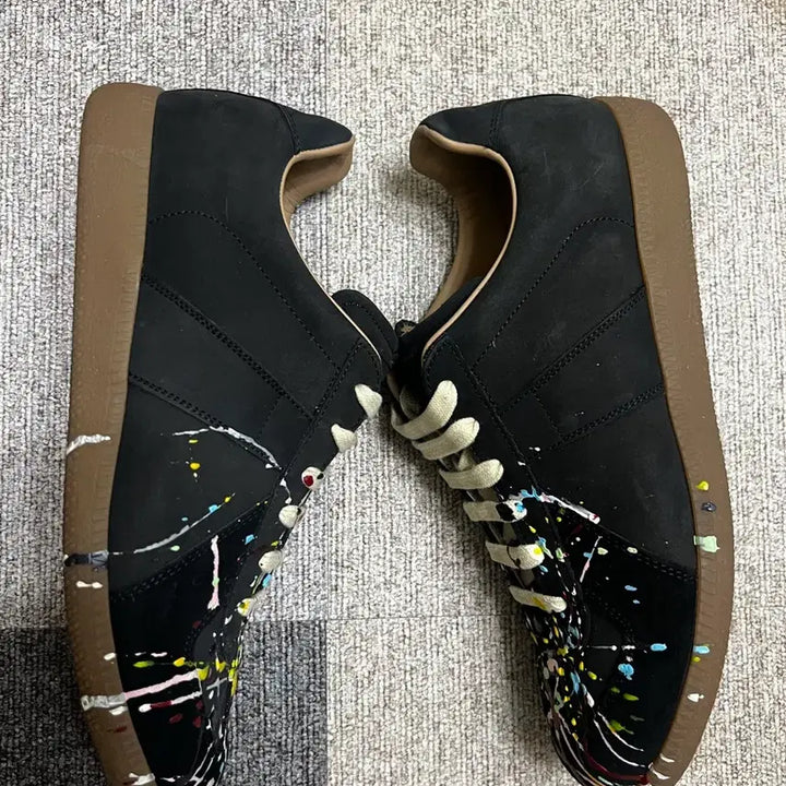[BUNJANG] Maison Margiela Paint Drop Sneakers Black 41.5 / 메종마르지엘라 페인트 드롭 스니커즈 블랙 41.5